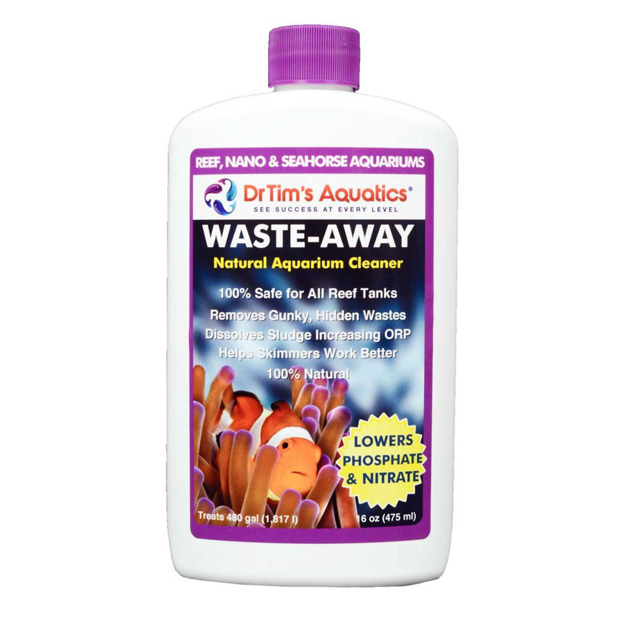 Waste-Away Natural Aquarium Cleaner for Reef Aquaria (16 oz) - Dr