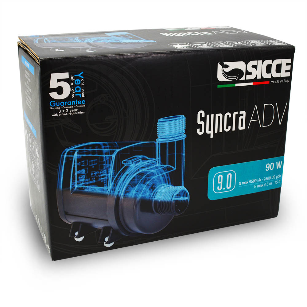 Syncra ADV Advanced 9.0 Aquarium Pump (2500 GPH) - Sicce