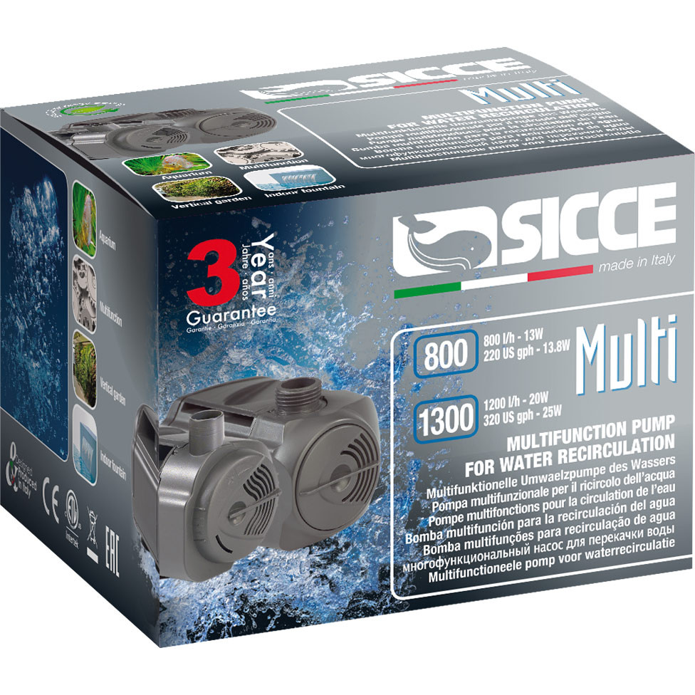 Multi Quiet 1300 Water Pump (320 GPH) - Sicce - SaltwaterAquarium.com