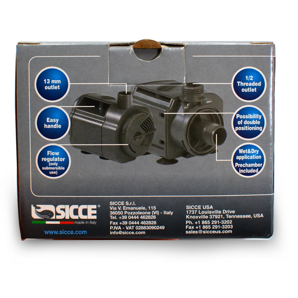 Multi Quiet 1300 Water Pump (320 GPH) - Sicce - SaltwaterAquarium.com