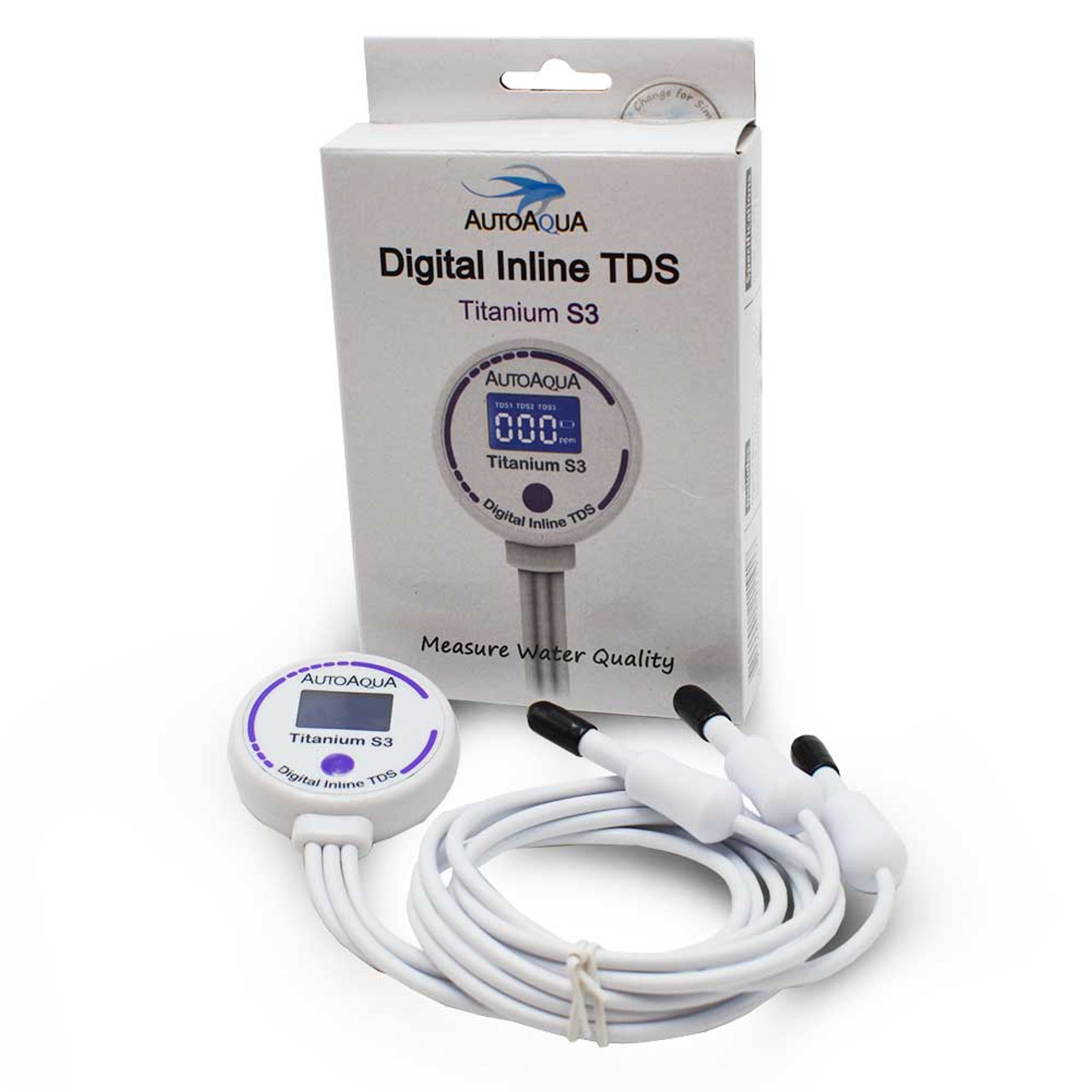 Titanium S3 Digital Inline TDS Meter - AutoAqua - SaltwaterAquarium.com