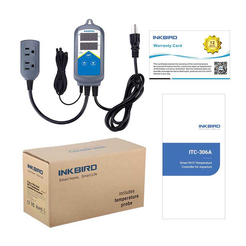 ITC-306A) Dual Digital Aquarium Heater Controller w/Dual Temp