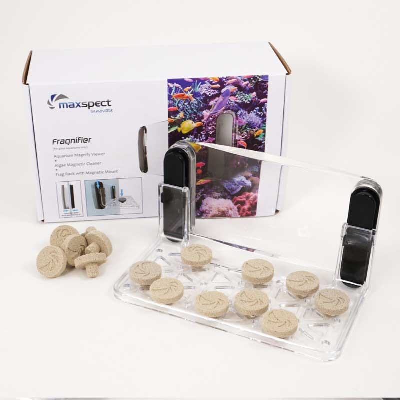 Fragnifier 3-In-1 Magnified Viewer/Algae Magnet Cleaner/Frag Rack