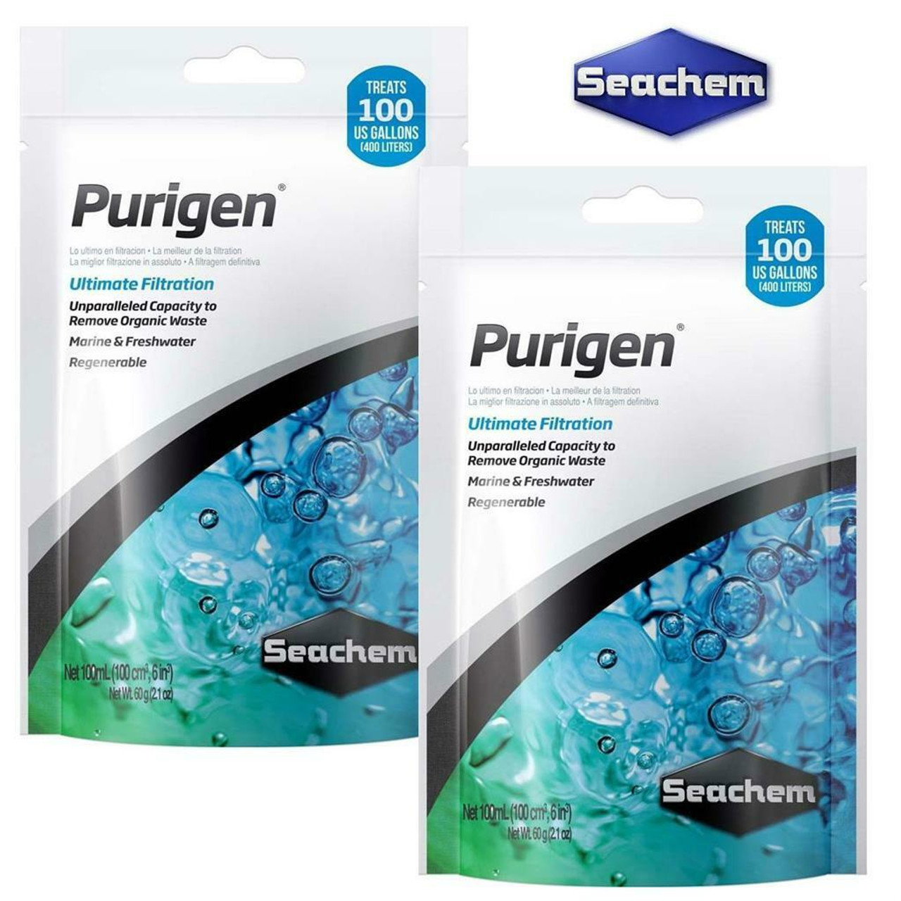 (TWO PACK) Purigen Bagged (100 mL) - Seachem