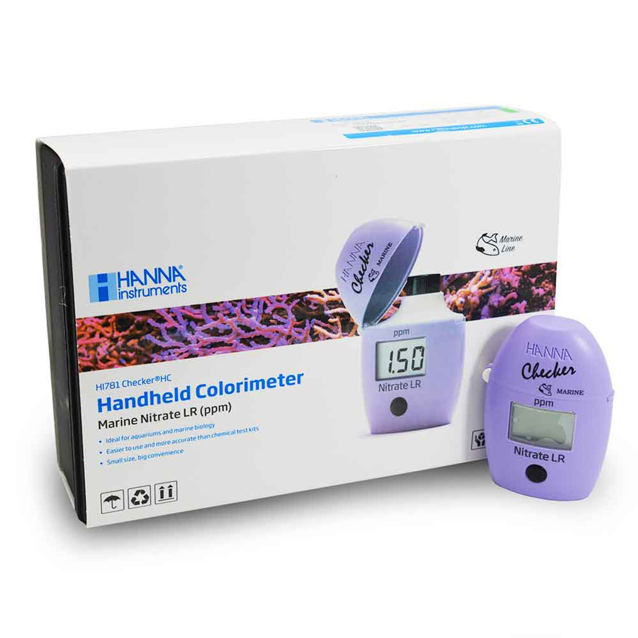 (Damaged BOX) HI781 Saltwater Nitrate Low Range Checker - Hanna Instruments