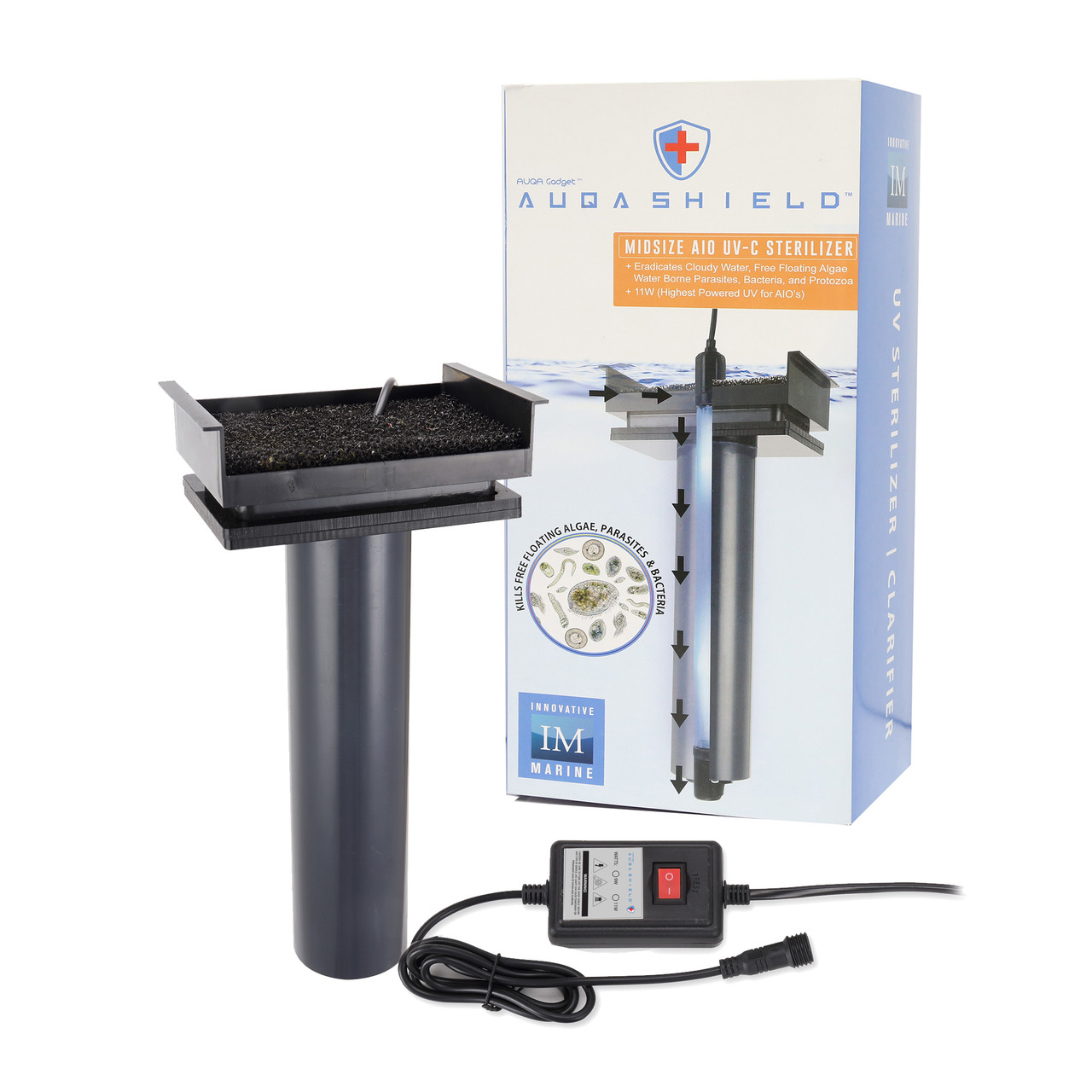 AuqaShield 11 Watt UV Sterilizer/Clarifier (Midsize) - Innovative