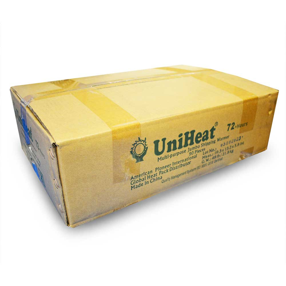 Full Case (90 Units) 72+ Hours Uniheat Heat Pack Shipping Warmer