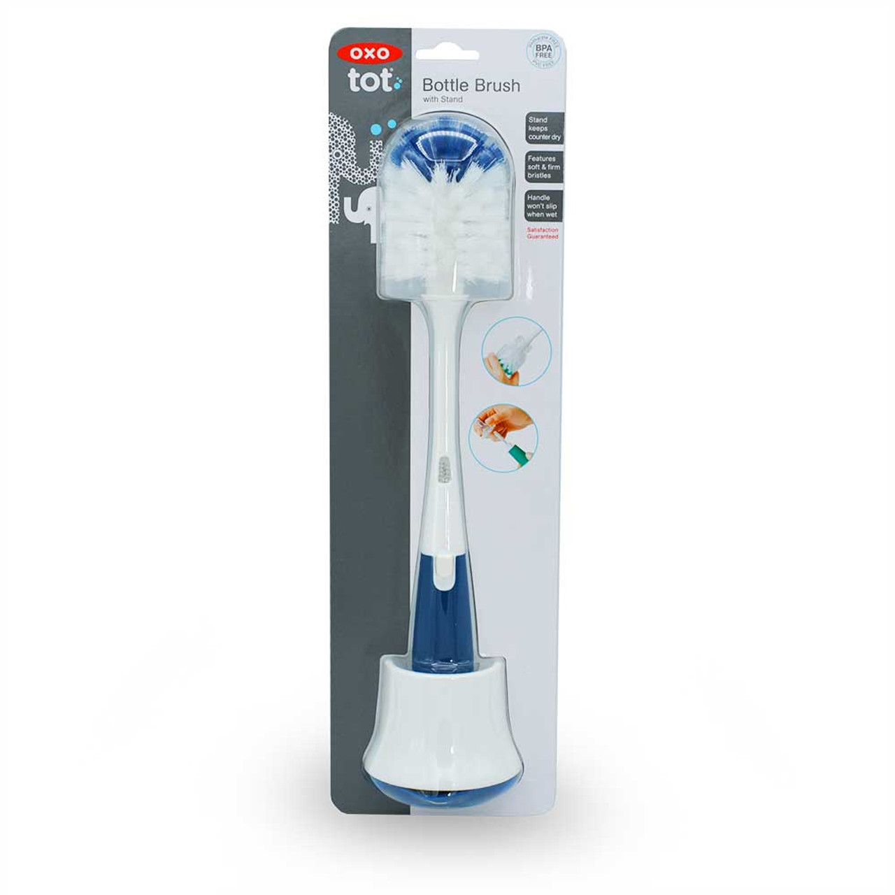 OXO Tot Bottle Brush with Nipple Cleaner and Stand