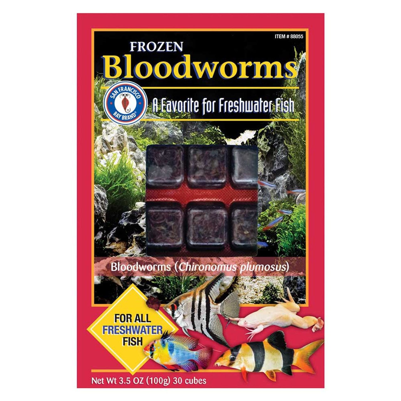 Ocean Nutrition Frozen Bloodworms 100 g Frozen Food Frozen Food