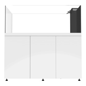 ProStar Rimless V2 200 Gallon Peninsula Aquarium w/ WHITE Stand - Pro Clear Aquatic Systems