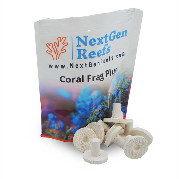 NextGen Ceramic Coral Frag Plugs 1" NATURAL WHITE (25 pc) - Oceans Wonders