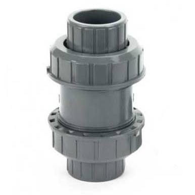 PVC True Union Ball Check Valve 3/4" - SxS GRAY