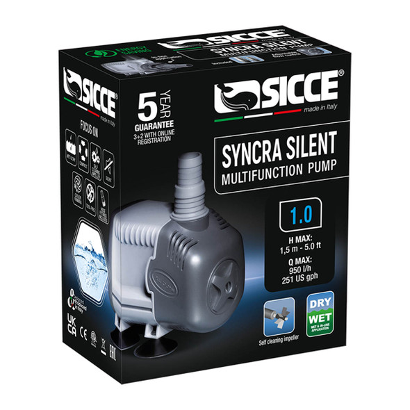 (OPEN BOX) Syncra Silent Water Pump 1.0 (251 gph) 5 ft. Head - Sicce
