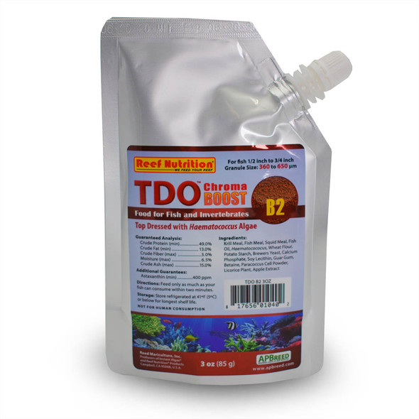 (EXPIRED 5/26) TDO-B2 Chroma Boost Fish Food (3 oz) - Reef Nutrition