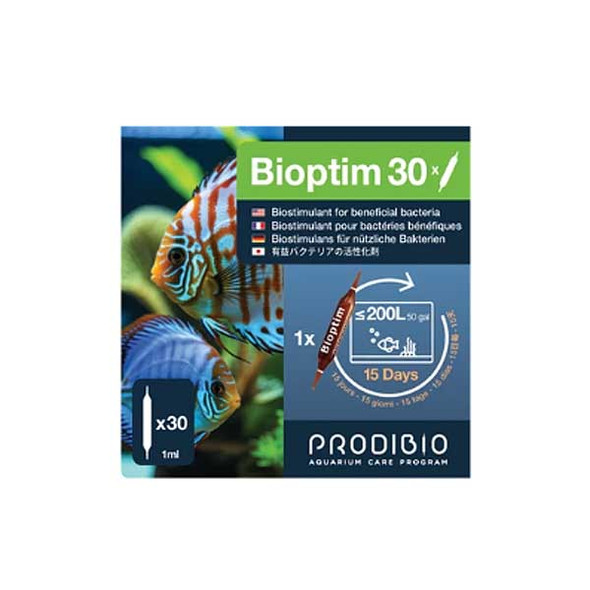 Bioptim (30 Vials) Stimulates Beneficial Bacteria (Freshwater) - Prodibio