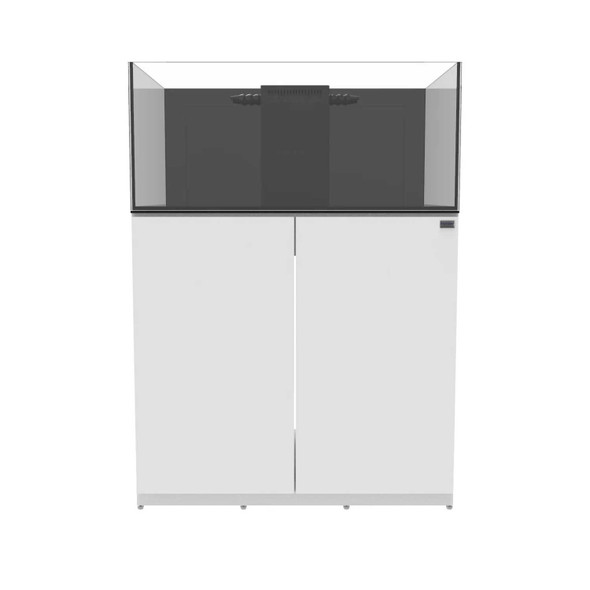 57 Gallon Shallow Internal Middle Rimless Tank w/ White Stand (Full Package) - Fiji Cube