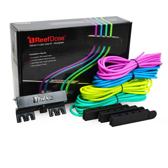 (OPEN BOX) ReefDose Deluxe 4-Color Tube Kit (Blue/Green) - Red Sea