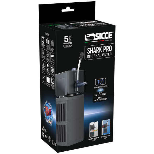 (OPEN BOX) SHARK PRO 700 Internal Filter (185 gph) - Sicce