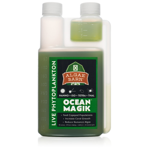 OceanMagik Live Phytoplankton Blend - Tetra X Nanno X Iso X Thal Phyto Food For Coral And Copepod 32oz