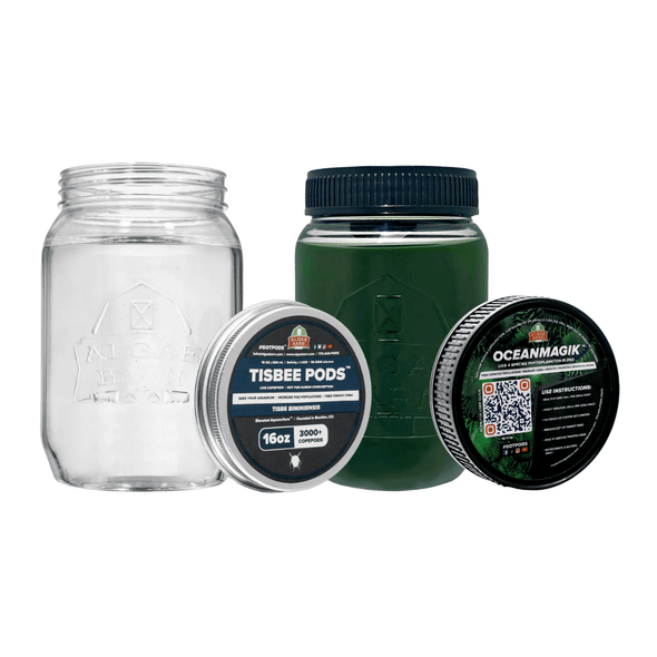 6000+ Tisbee Live Copepods & OceanMagik Phyto Combo Pack (32 oz of each) - Algae Barn