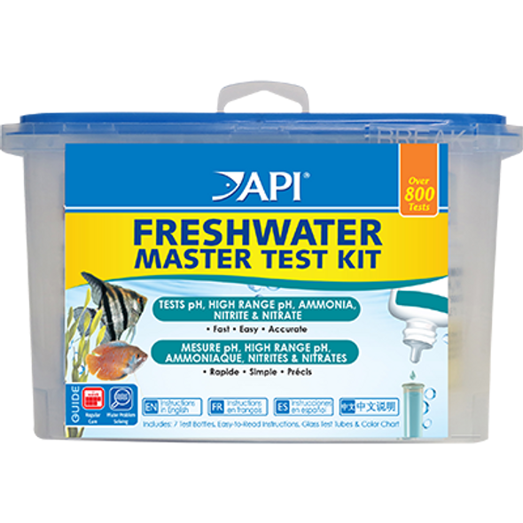 Freshwater Master Test Kit (pH, High Range pH, Ammonia, Nitrite, Nitrate) - API