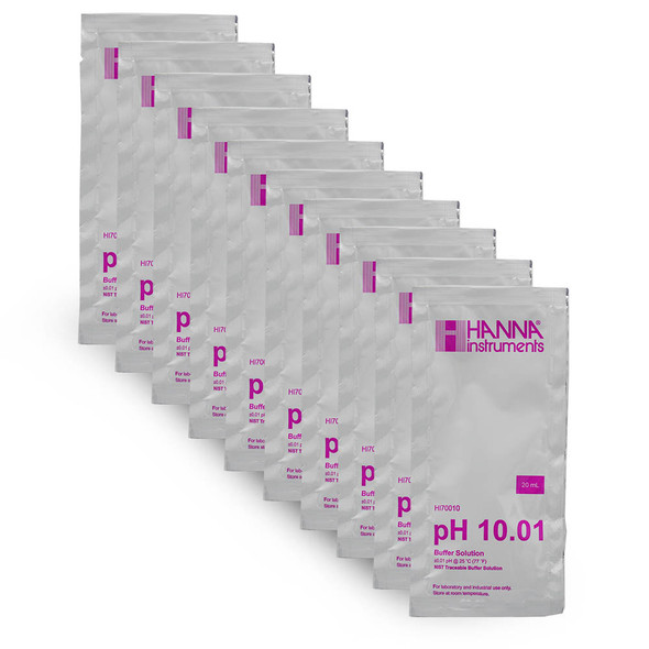 pH 10.01 Calibration Buffer 20 ml (Pack of 10) - Hanna Instruments