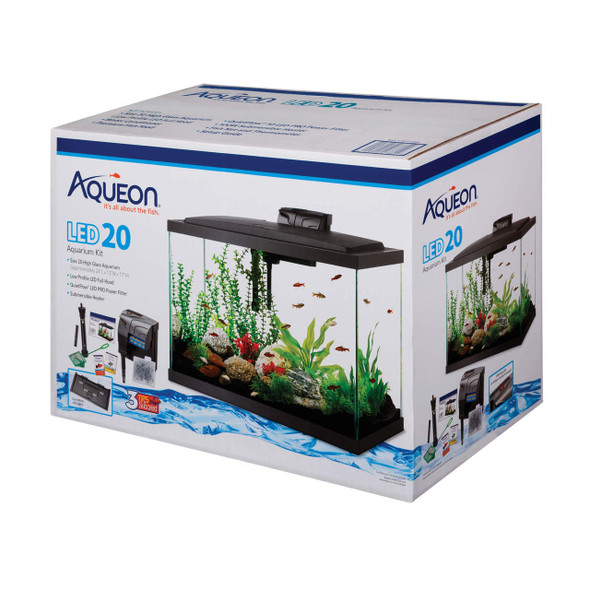 20 Gallon High LED Beginner Aquarium Kit (24" x 13" x 17") - Aqueon