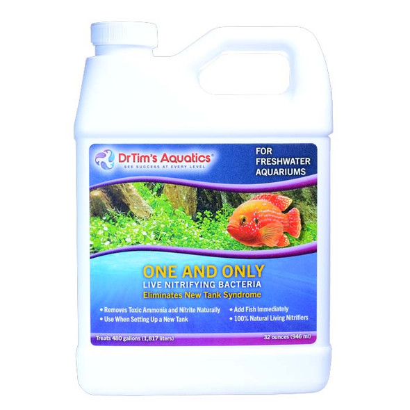 One & Only Freshwater Live Nitrifying Bacteria (32 oz) 480 Gallons - Dr Tim's