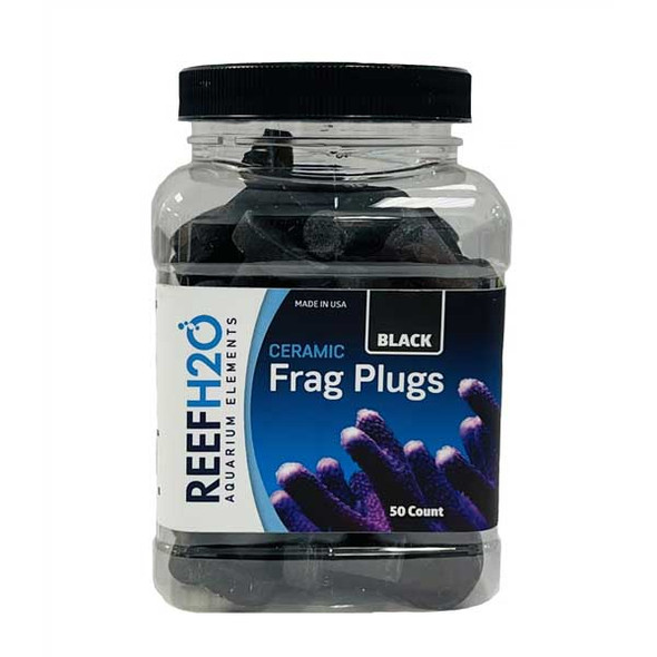 Bulk Ceramic Black Frag Plugs (50 pc) - ReefH2O