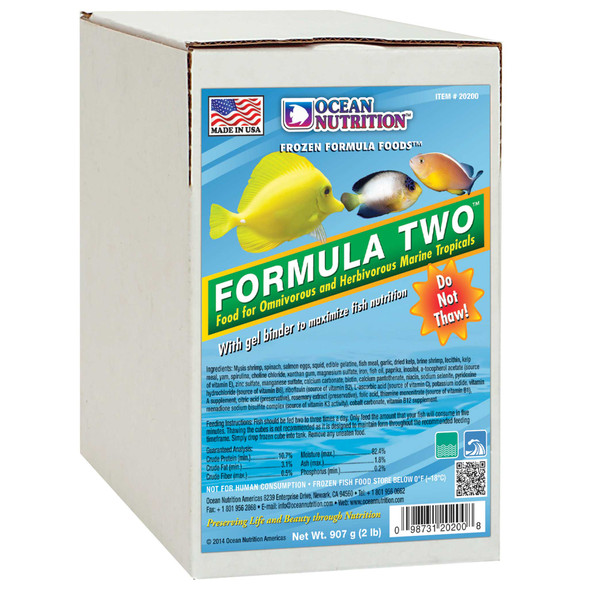 Frozen Formula Two Roll-A-Cube (2 lb - 216 cubes) - Ocean Nutrition