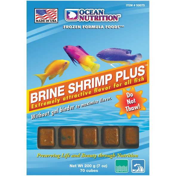 Frozen Brine Shrimp Plus (70 cubes, 7 oz) - Ocean Nutrition