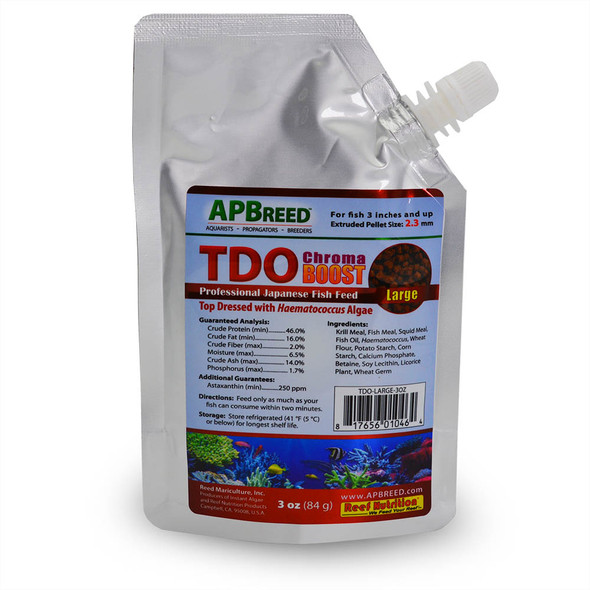 (EXPIRED 11/25) TDO-EP2 Large 2.3mm Chroma Boost Fish Food (3 oz) - Reef Nutrition