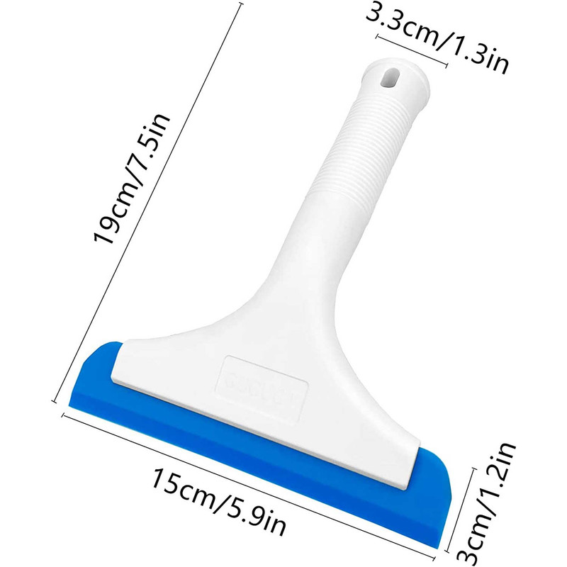 Super Flexible Blue & White Silicone Squeegee Aquarium Glass Cleaner