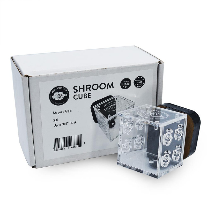 Shroom Cube - 3/4" Glass Mushroom/Coral Cube (2" x 2" x 2.5") - PNW Custom