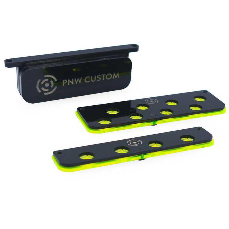 4 & 8 Hole Small Slimline Frag Rack (3/4" Glass) Green w/Frag Lock  - PNW Customs