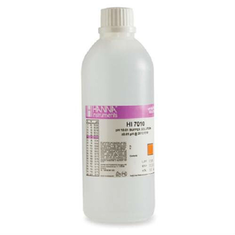 (DISCONTINUED - EXP 7/23) HI7010L 10.01 pH Calibration Buffer Solution (500 ml) Bottle - Hanna Instruments