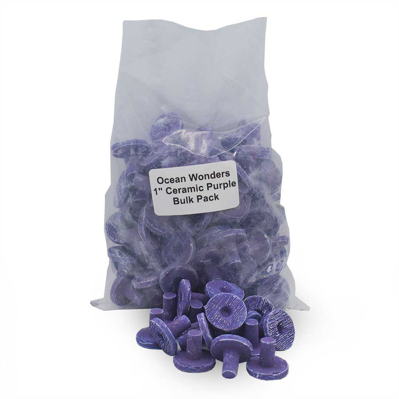 NextGen Ceramic Coral Frag Plugs 1" CORALLINE PURPLE (100 pc) - Oceans Wonders