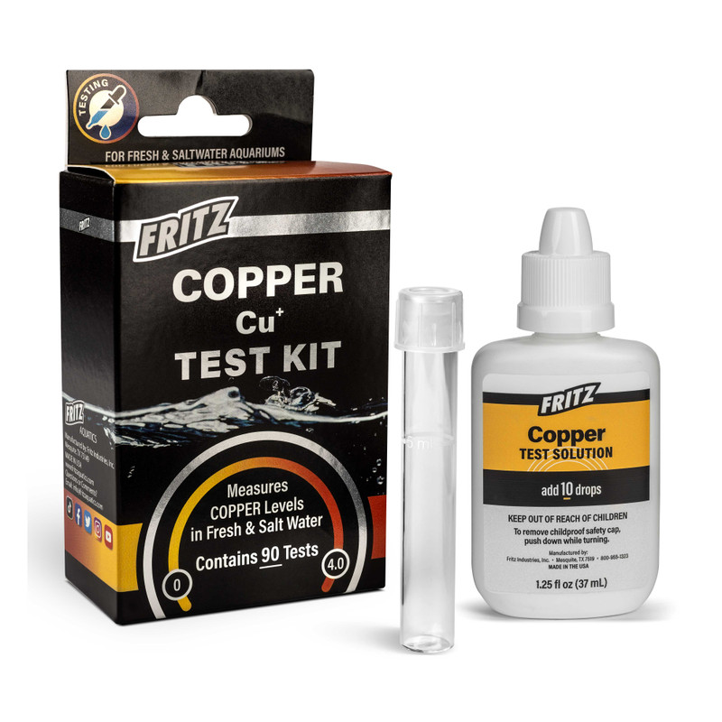 Copper Liquid Test Kit (Up to 90 Tests) - Fritz Aquatics