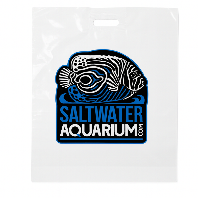 Large White Saltwater Aquarium Logo Bag (21 x 21 x 6) Resuable w/Handles