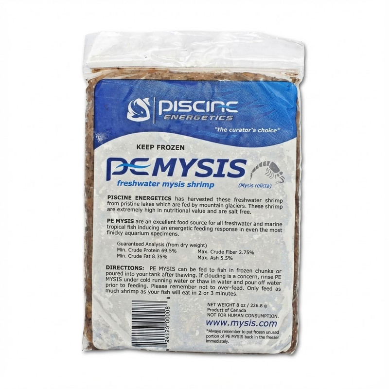 PE Mysis (16 oz) Frozen Fish Food Flat Package - Piscine Energetics