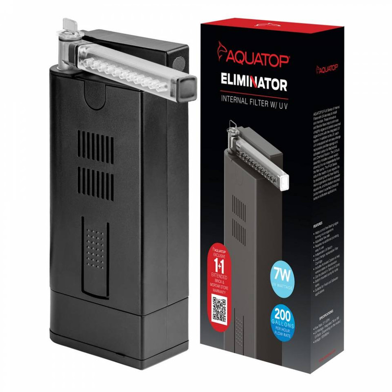 Slim Internal Filter w/ 7W UV Light - IF7-UV (200 GPH) - AquaTop