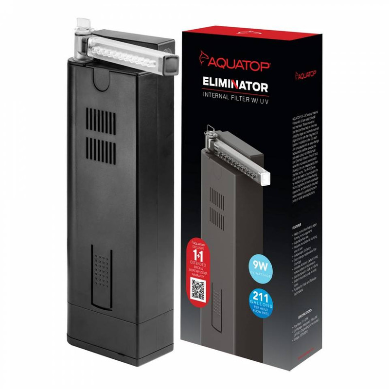 Slim Internal Filter w/ 9W UV Light - IF9-UV (200 GPH) - AquaTop