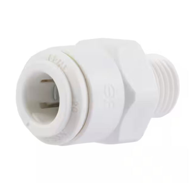White Bulkhead Union - 3/8" x 1/4" Push-to-Connect - Mur-lok