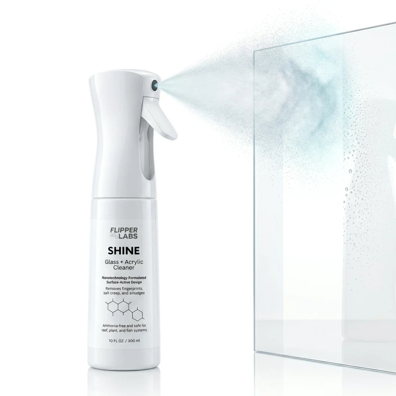  SHINE Aquarium Glass & Acrylic Cleaner (10 oz) - Flipper 