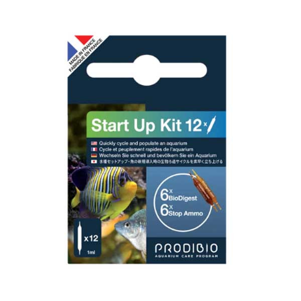Start Up Kit (12 Vials) Live Bacteria & Ammonia Protection - Prodibio