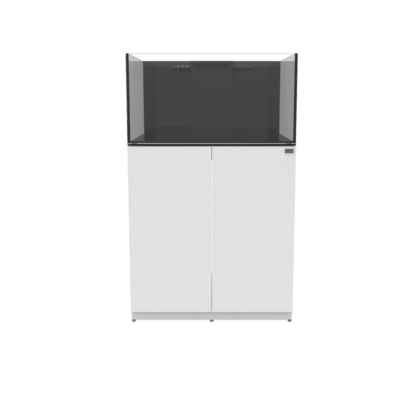 48 Gallon Shallow Internal Middle Rimless Tank w/ White Stand (Full Package) - Fiji Cube