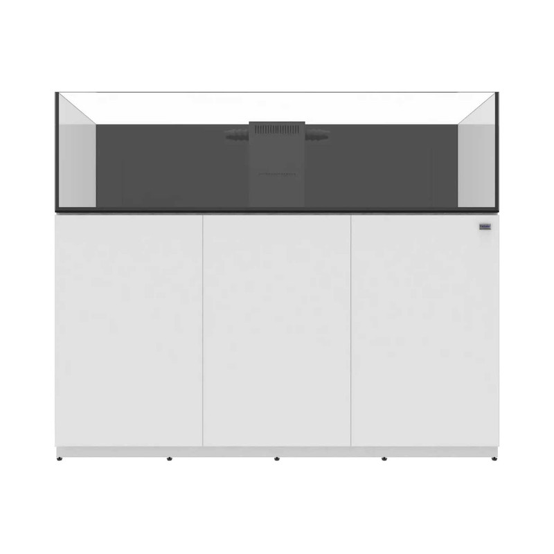 95 Gallon Shallow Internal Middle Rimless Tank w/ White Stand (Full Package) - Fiji Cube
