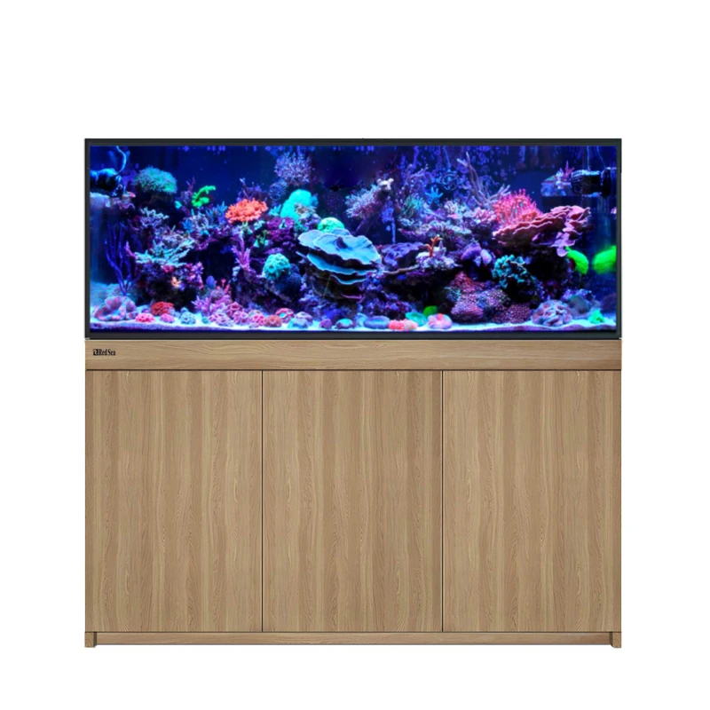 REEF-FRAME 500 - 136 Gallon Oak Euro-Braced Aquarium - Red Sea