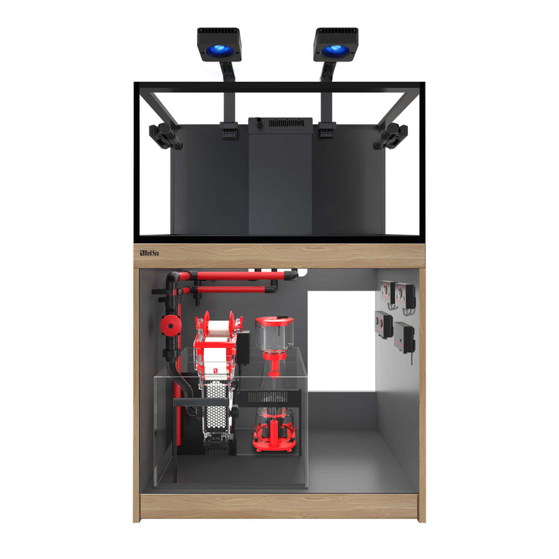 REEF-FRAME MAX 250 - 65 Gallon Oak Euro-Braced Aquarium - Red Sea