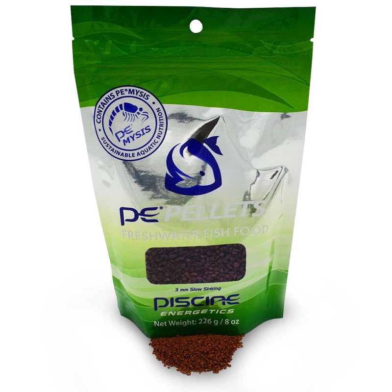 PE Mysis Pellets 8 oz / 226g (3 mm) - Freshwater Fish Food - Piscine Energetics